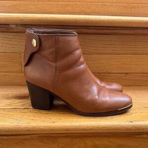 COACH Women’s Boots Size 7 B Waldorf Brown Ankle Boots Block Heels